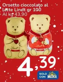 Famila Orsetto cioccolato al latte Lindt offerta