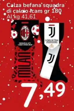 Famila Calza befana squadra di calcio Icam offerta