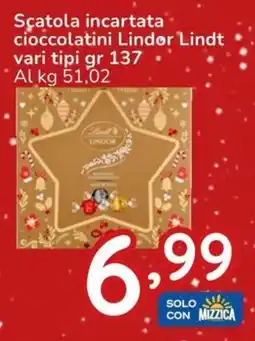 Famila Scatola incartata cioccolatini Lindor Lindt offerta