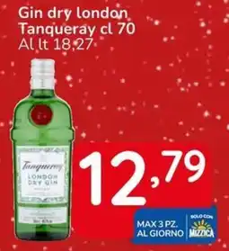 Famila Gin dry london Tanqueray offerta