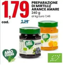Eurospin Amo essere bio preparazione di mirtilli arance amare offerta