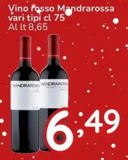 Famila Vino rosso Mandrarossa offerta