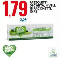 Eurospin Amo essere eco fazzoletti di carta offerta