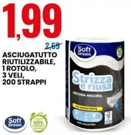 Eurospin Soft dream asciugatutto riutilizzabile offerta
