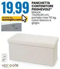 Eurospin Vicino a te panchetta contenitore pieghevole offerta
