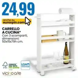 Eurospin Vicino a te carrello a cucina offerta