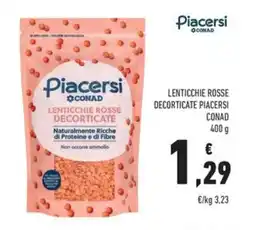 Conad Superstore Lenticchie rosse decorticate PIACERSI CONAD offerta