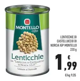 Conad Superstore Lenticchie di castelluccio di norcia igp MONTELLO offerta