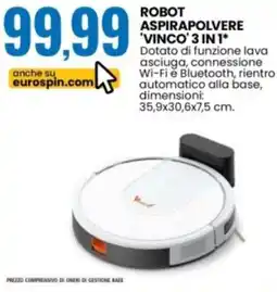 Eurospin Robot aspirapolvere 'vinco' 3 in 1 offerta