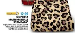 Eurospin Vicino a te coperta matrimoniale stampata offerta