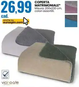 Eurospin Vicino a te coperta matrimoniale offerta