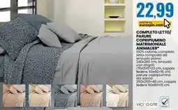 Eurospin Vicino a te completo letto/ parure copripiumino matrimoniale animalier offerta