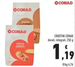 Conad Superstore CROSTINI CONAD dorati, integrali offerta