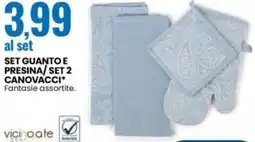 Eurospin Vicino a te set guanto e presina/set 2 canovacci offerta