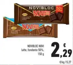 Conad Superstore NOVIBLOC NOVI latte, fondente 50% offerta