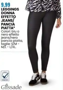 Eurospin Glissade leggings donna effetto jeans/ pancia piatta offerta