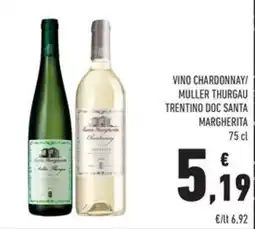 Conad Superstore Vino chardonnay/ muller thurgau trentino doc santa margherita offerta