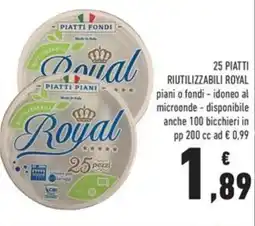 Conad Superstore 25 piatti riutilizzabili ROYAL offerta