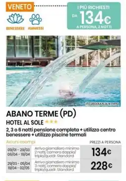 Eurospin Abano terme (PD) hotel al sole offerta