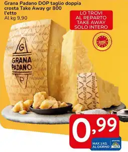 Famila Grana Padano DOP taglio doppia crosta Take Away offerta