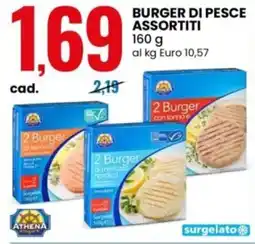 Eurospin Athena burger di pesce offerta
