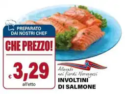 Il Gigante Allevato nei fiordi norvegesi involtini di salmone offerta