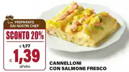 Il Gigante Cannelloni con salmone fresco offerta