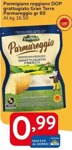 Famila Parmigiano reggiano DOP grattugiato Gran Terre Parmareggio offerta