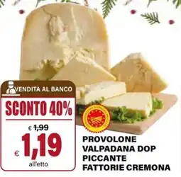 Il Gigante Provolone valpadana dop piccante fattorie cremona offerta