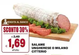 Il Gigante Salame ungherese o milano citterio offerta