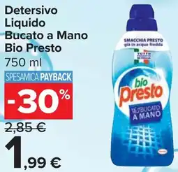 Carrefour Detersivo Liquido Bucato a Mano Bio Presto offerta