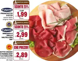 Il Gigante Il gigante prosciutto cotto offerta