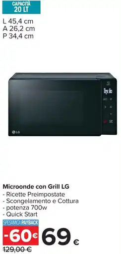 Carrefour Microonde con Grill LG offerta