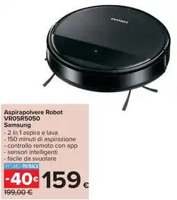 Carrefour Aspirapolvere Robot VR05R5050 Samsung offerta