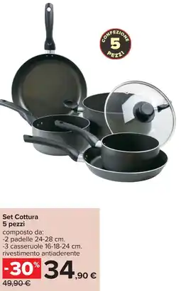 Carrefour Set Cottura 5 pezzi offerta