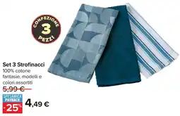 Carrefour Set 3 Strofinacci offerta