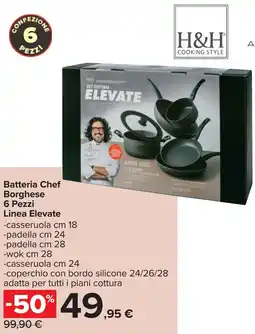Carrefour Batteria Chef Borghese 6 Pezzi Linea Elevate offerta