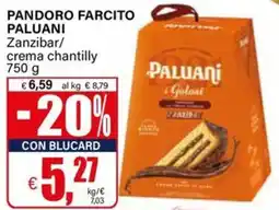 Il Gigante Pandoro farcito paluani zanzibar/ crema chantilly offerta