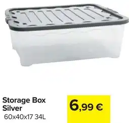Carrefour Storage Box Silver offerta