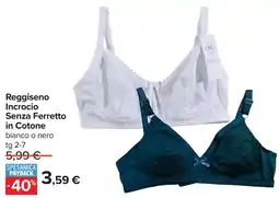 Carrefour Reggiseno Incrocio Senza Ferretto in Cotone offerta