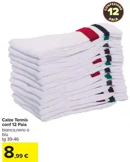 Carrefour Calze Tennis conf 12 Paia offerta