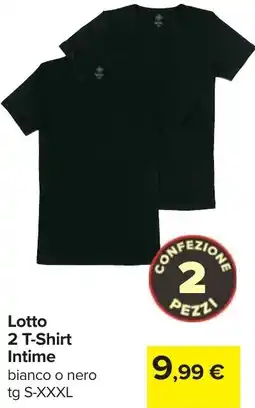 Carrefour Lotto 2 T-Shirt Intime offerta