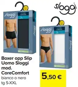 Carrefour Boxer opp Slip Uomo Sloggi mod. CoreComfort offerta