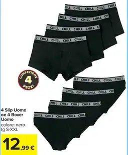 Carrefour 4 Slip Uomo oe 4 Boxer Uomo offerta