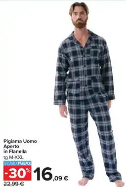 Carrefour Pigiama Uomo Aperto in Flanella offerta