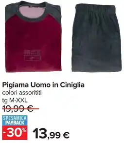 Carrefour Pigiama Uomo in Ciniglia offerta