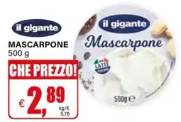 Il Gigante Il gigante mascarpone offerta