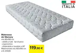 Carrefour Materasso Air Memory offerta