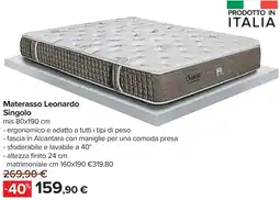 Carrefour Materasso Leonardo Singolo offerta