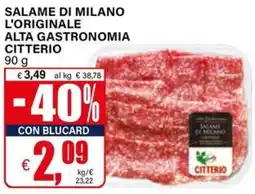 Il Gigante Salame di milano l'originale alta gastronomia CITTERIO offerta